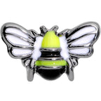 16G 1/4 Yellow Black Blissful Bumblebee Cartilage Tragus Earring
