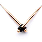 Rose Gold Tone Anodized Straight Taper Set Available in Sizes  14G to 00G