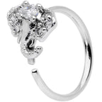 20G 5/16 Clear Gem Enticing Elephant Nose Hoop
