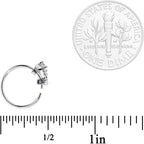 20G 5/16 Clear Gem Enticing Elephant Nose Hoop