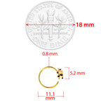 20G 5/16 Clear CZ Gem Gold Tone Busy Bumble Bee Nose Hoop