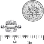 16G 1/2 Clear CZ Gem Scary Monster Fangs Cartilage Cuff