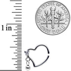 16G 3/8 Clear CZ Gem Funky Heart Right Dangle Closure Ring