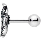 16G 1/4 Black Gem Egypt Cleopatra Anubis Cartilage Tragus Earring