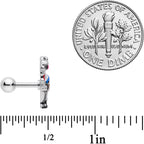 16G 1/4 Colorful Drama Llama Cartilage Tragus Earring