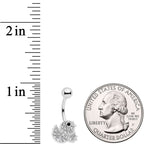 Clear Black Gem Ducky Belly Ring