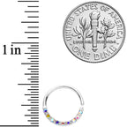 16G 3/8 Aurora Gem Simple Elegance Seamless Circular Ring