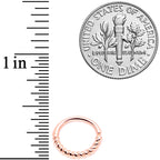 16G 5/16 Rose Gold Tone Coil Closure Ring