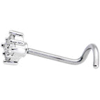 20G 5/16 Clear CZ Gem Princess Nose Screw