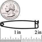 16G Black Punk Rock Safety Pin Industrial Barbell 38mm