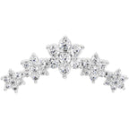 16G 5/16 Clear CZ Gem Floral Internal Thread Labret