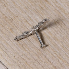 16G 5/16 Clear CZ Gem Floral Internal Thread Labret