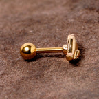 16G 1/4 Clear Gem Gold Tone Little Bird Cartilage Tragus Earring