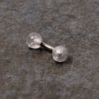 16G 1/4 Clear Speckled Acrylic Ends Curved Barbell