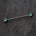 14G Haunting Human Eyeball Halloween Industrial Barbell 38mm