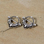 14G 5/8 Clear Gem Filigree Nipple Shield Set