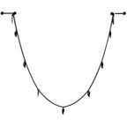 14G 5/8 Black Gem Black Autumn Leaves Dangle Nipple Chain
