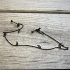 14G 5/8 Black Gem Black Autumn Leaves Dangle Nipple Chain