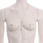 14G 5/8 Clear Gem Moon Heart Star Nipple Chain Necklace
