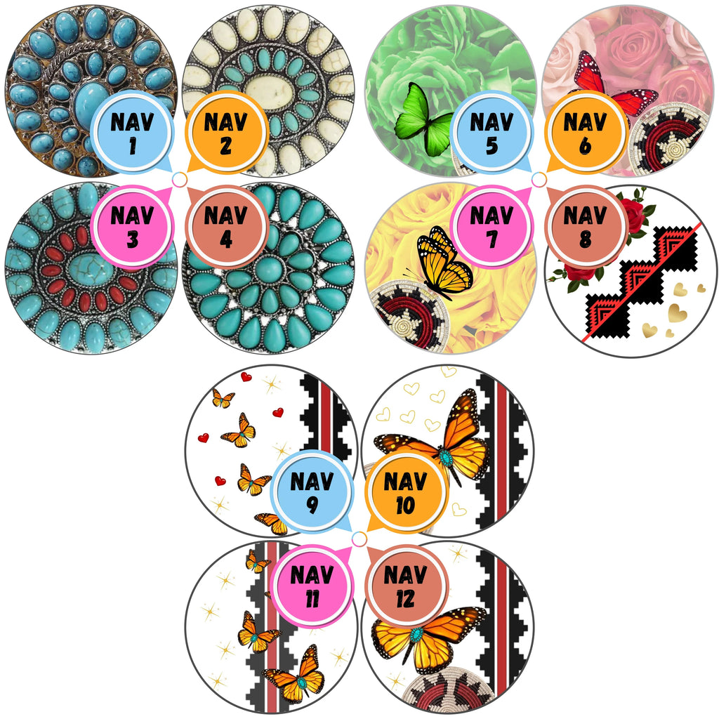 Navajo Themed Cabs - 2 INCH WOOD CABS (SINGLE)
