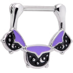 16G 3/8 Black Purple Cauldron Halloween Cartilage Clicker