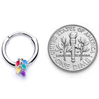 16G 3/8 Christmas Lights Holiday Septum Clicker