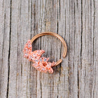 16G 3/8 Clear CZ Gem Rose Gold Tone Trio Butterfly Seamless Ring