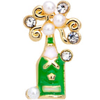16G 1/4 Clear Gem Gold Tone Champagne Cartilage Tragus