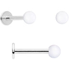 16G 5/16 Pink Peach Matte Labret Monroe Tragus Set of 4