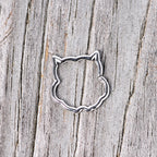 16G 3/8 Steel Barn Owl Halloween Cartilage Closure Ring