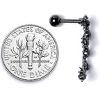 16G 1/4 Black CZ Gem Black Spider Halloween Cartilage Tragus