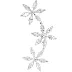 16G 1/4 Clear CZ Gem Tri Flower Cartilage