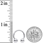14G 7/16 Classic Steel Horseshoe Circular Barbell