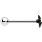 Black Yellow Spooky Spider Halloween Barbell Tongue Ring