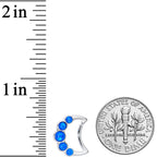 16G 3/8 Blue Moon Right Ear Closure Ring