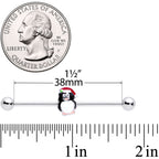 14G Santa Hat Penguin Christmas Industrial Barbell 38mm
