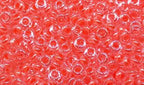 TOHO TD-8-803  - 8/0  Neon Salmon Lined Crystal Demi Beads, 5 gm