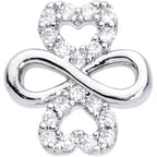 20G 5/16 Clear Gem Heart Shamrock St Patricks Day Nose Hoop