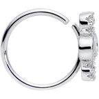 20G 5/16 Clear Gem Heart Shamrock St Patricks Day Nose Hoop