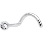 18G Clear 2.5mm Grade 23 Titanium Press Fit Left Side Nose Screw