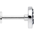 16G 5/16 Clear Black Gem Yin Yang Labret Monroe Tragus