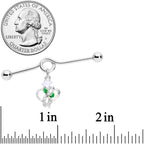 14G Heart Music Valentine Dangle Project Barbell 38mm