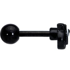 16G 1/4 Black White Formal Bow Cartilage Tragus Earring