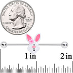 14G Easter Bunny Flower Industrial Barbell 38mm