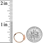 16G 3/8 Clear CZ Gem Rose Gold Tone Flower Hinged Segment Ring