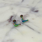 16G 1/4 Clear Gem Rainbow Bird Labret Monroe Tragus