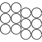 22G 5/16 Black Anodized Seamless Circular Ring Set of 12