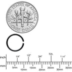 20G 5/16 Black Anodized Seamless Circular Ring Set of 12