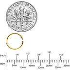 20G 5/16 Steel Gold Tone Anodized Seamless Circular Ring Set of 12