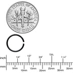 20G 5/16 Steel Black Anodized Seamless Circular Ring Set of 12